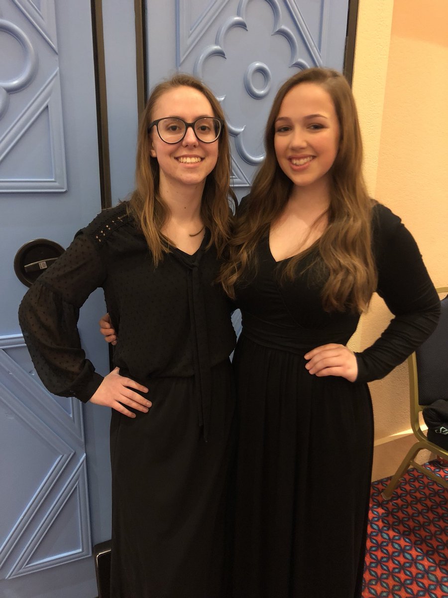 Emma Rowden and Milana Gurt—Representing Seckman at tonight’s NAfME National concert in Orlando!