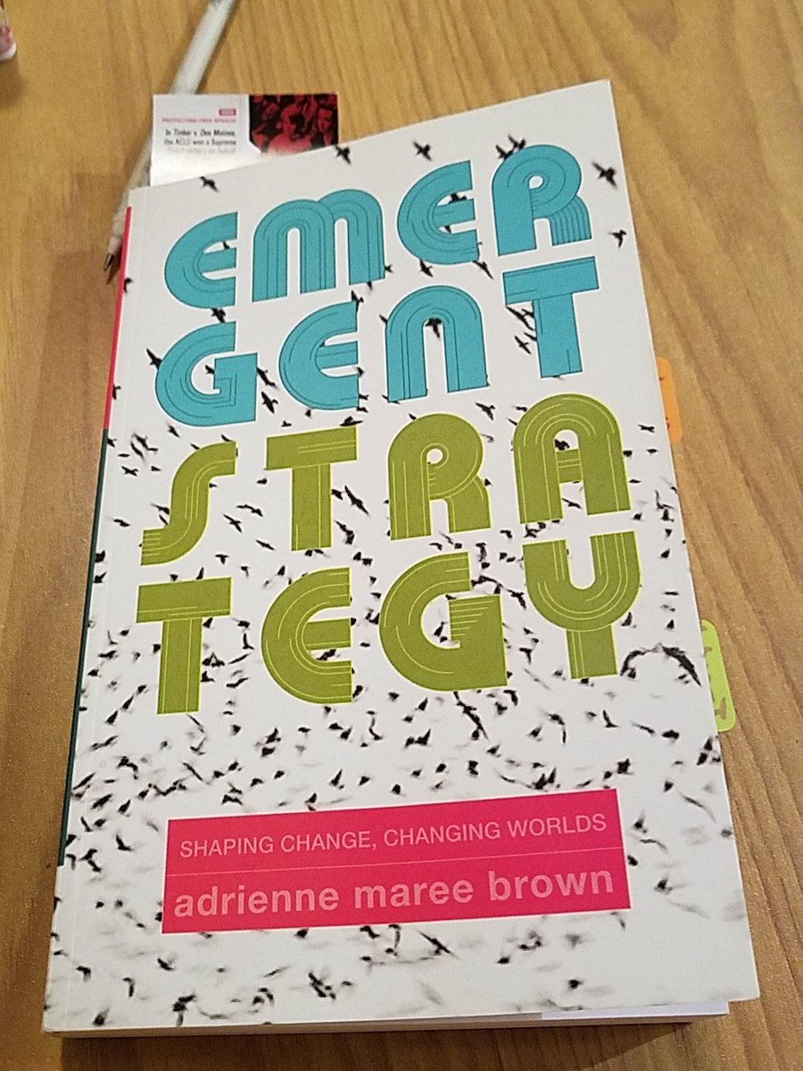 'Emergent Strategy' by @adriennemaree is blowing my mind. Thank the universe for allowing me to go to @FacingRace!

I'm only 60 pages in and this book has already had an impact on my life, my work, and the folks who I lead with.