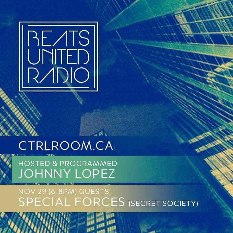 This Thursday we have Special Forces inside the studio with a guest DJ set. #toronto #djsoftoronto #secretsocietyto #beatsunitedradioshow