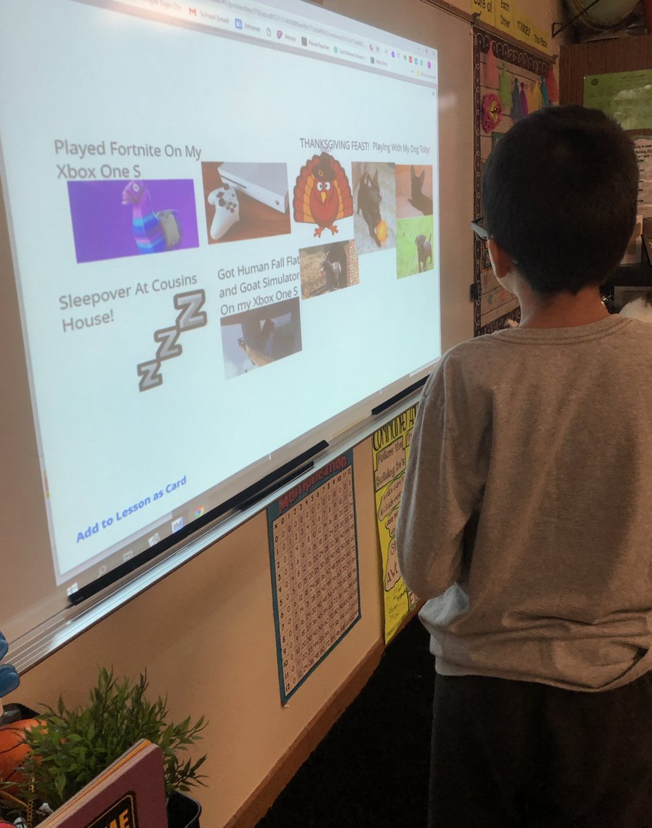 _MsPalucki's tweet image. Back to school! 🎉 The 5th graders had a very busy week during Thanksgiving 🦃 break by spending time with family & friends, shopping, reading 📖, playing sports, & playing their favorite games! I was so excited to hear the amazing things they did using #ClassFlow! #ApolloPride63