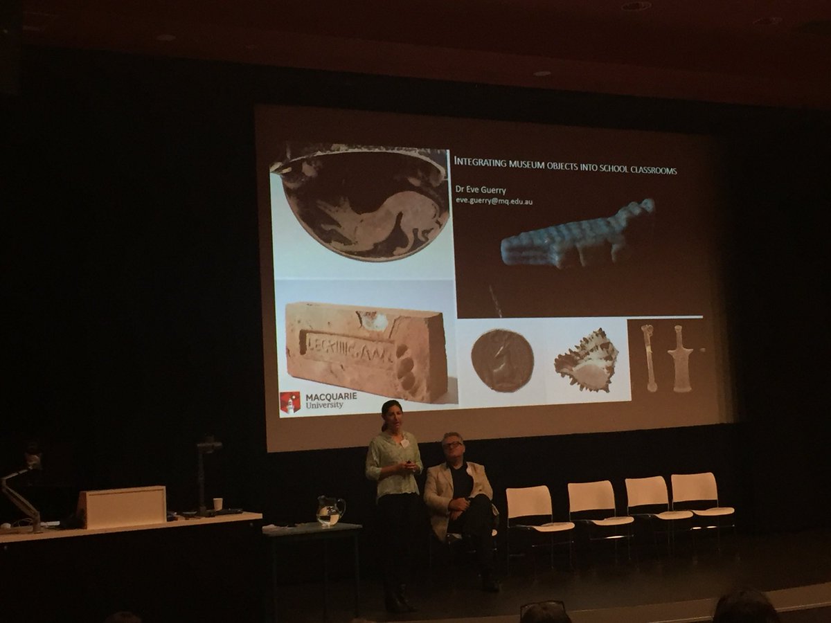 MACmuseumMQ's tweet image. Museum Manager Dr Eve Guerry now speaking on integrating museum objects into learning and teaching in the school classroom 

#OBLCoP #objectbasedlearning #theknowledgeableobject