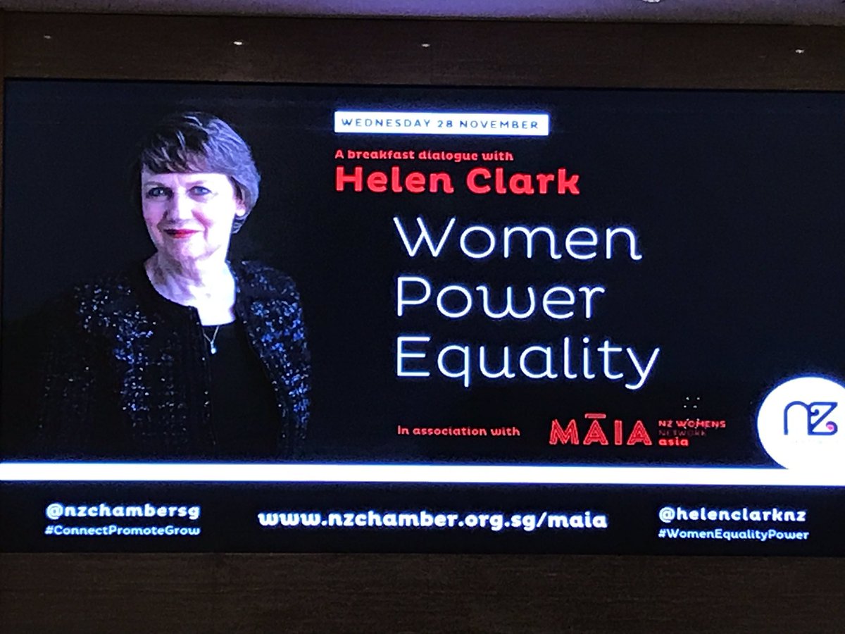 MarkThomasNZ's tweet photo. At the #Singapore launch of #womenequalitypower with @HelenClarkNZ powered by @NZChamberSG with @jaustinNZ @madisoncorp1 #connectpromotegrow https://t.co/XyZHXnxlrZ