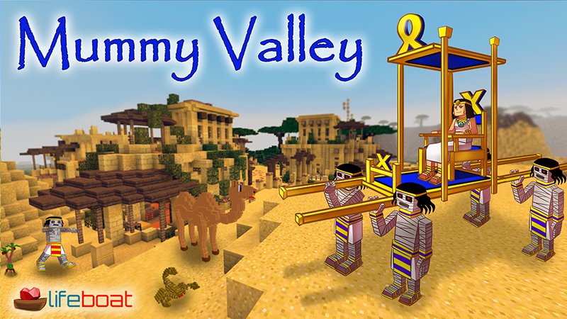 RedstonerLabs's tweet image. Mummy Valley a brand new map on the Minecraft Marketplace! 

Check out the custom mobs, custom skins, custom textures, and sounds plus so much more all included in this map!

Download link: lbsg.net/mummy-valley
Created by @LifeboatNetwork, @TheMCBuildTeam, and @BridgeDeepwell!
