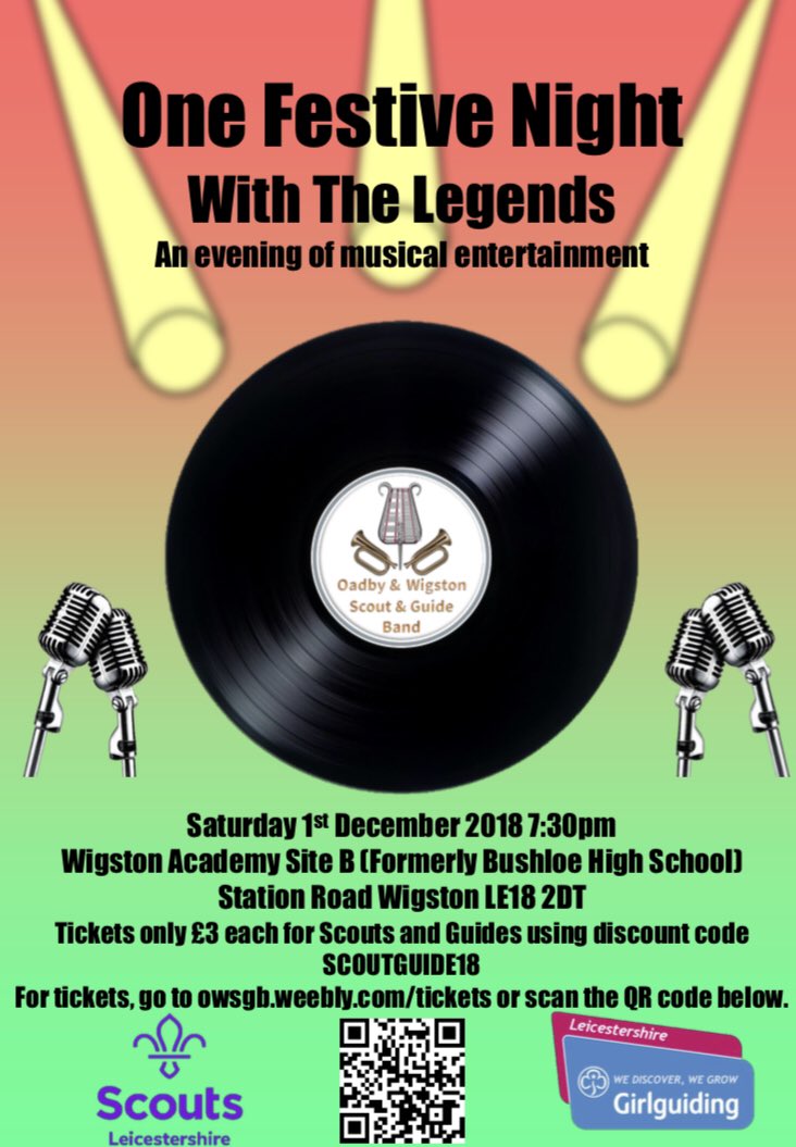 owsgb's tweet photo. Want to start your Christmas celebrations early why not join us for our a Christmas concert on Saturday 1st December. Tickets only £3 using our special discount code SCOUTGUIDE18 https://t.co/pviriIDmSK