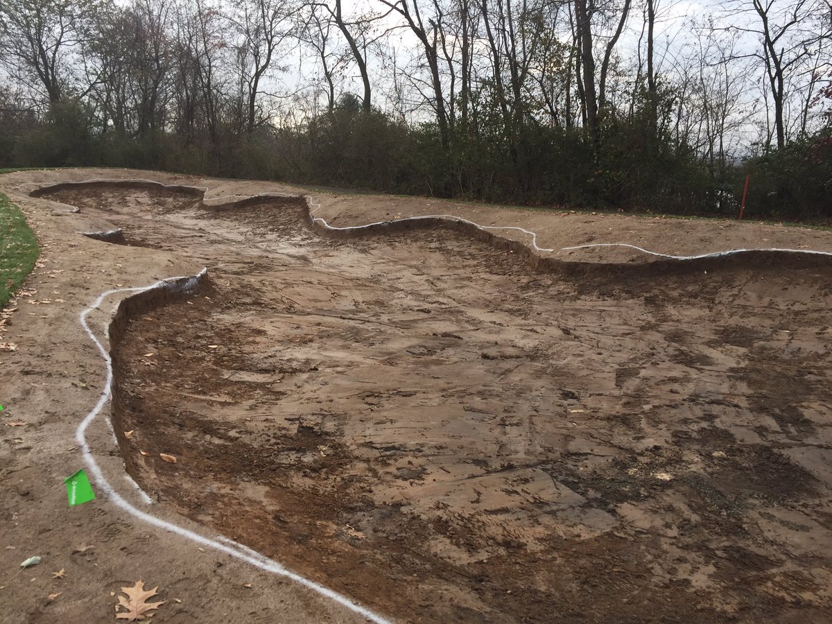 TotalTurfGS's tweet photo. Crew is making good progress despite the terrible weather on the Green and Bunker Renovation on the 5th and 6th Holes at Madison GC, NJ.....another couple good days and it will be ready for BBB and greens sod.....
#northeastgolfcompany @Billy_Bunker https://t.co/Ex4NAsrFgl