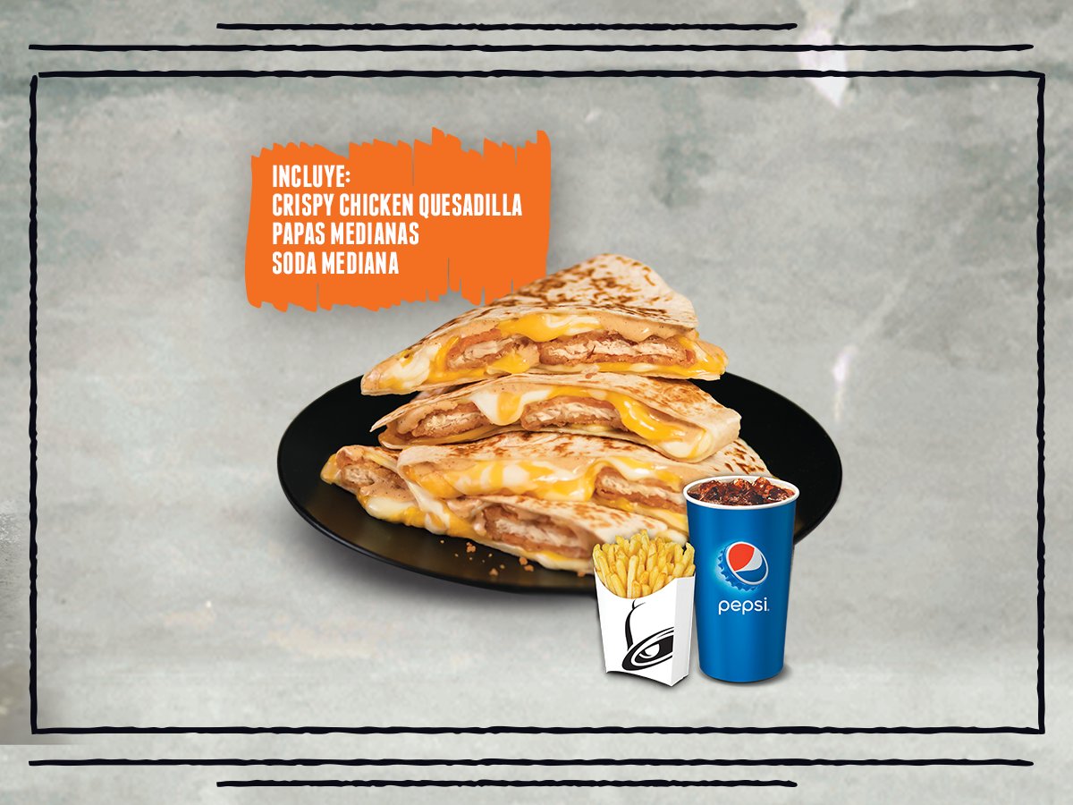 Para disfrutar entre frenes😋 
Ven por la nueva #CrispyChickenQuesadilla

En Combo: B/.5.35. 
Box: B/.6.55.

#LiveMás #Panamá #TacoBell