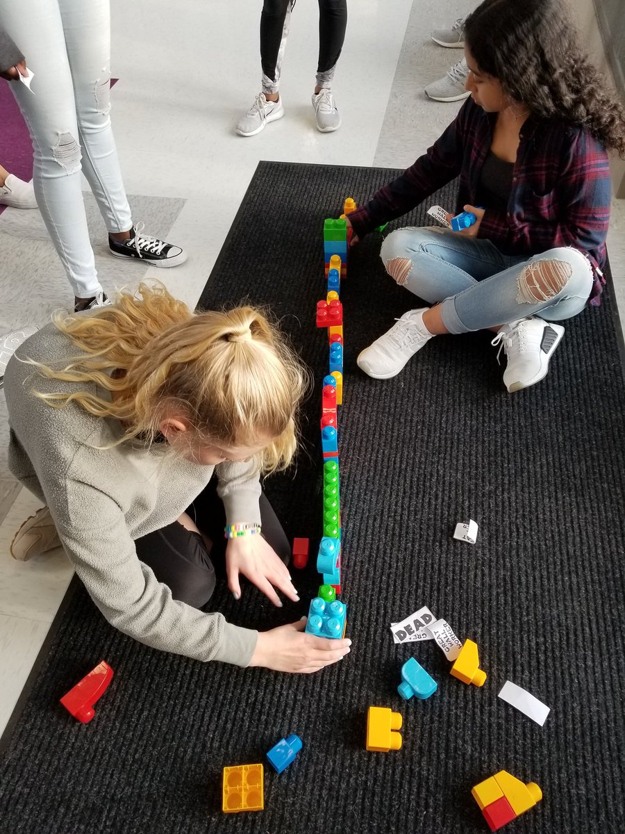 mrsjhowells's tweet photo. Students simulated building The Great Wall of China, complete with invasions, disease, and confusion. The blocks were a hit! #HowellsTeachesHistory #stayWILD https://t.co/7c9e8UPIRa