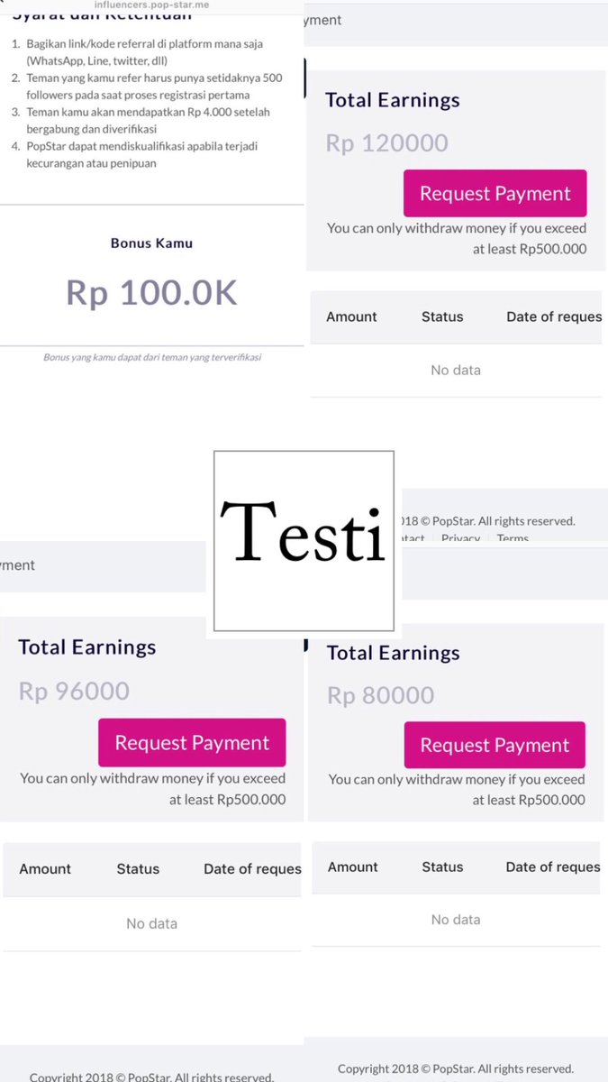 farah_fally's tweet photo. Udah banyak testi influencer muda yang ikutan di platform pop star ini
Tuunggu apalagi?https://t.co/B9wNfYKq8T https://t.co/HDdB1zS6Xa