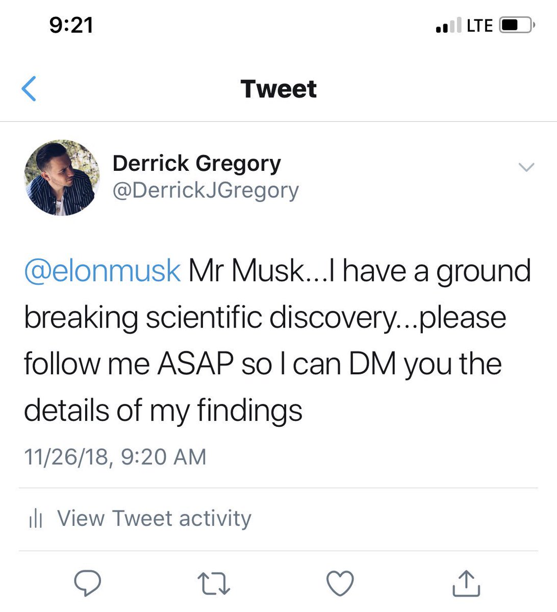 DerrickJGregory's tweet photo. Mr Musk...... https://t.co/PlDHiQgdUC