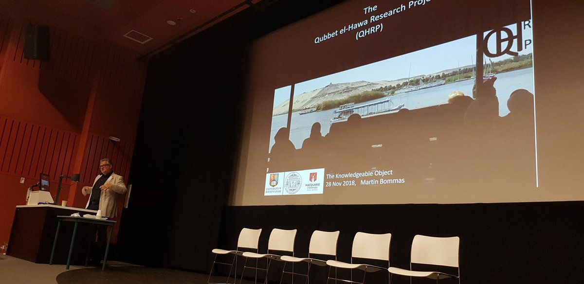 CultureWorksAus's tweet image. @MACmuseumMQ director, Martin Bommas builds the suspense... but what is it already ?. Fascinating site, more on pyramids next time he promises #OBLCoP #theknowledgeableobject