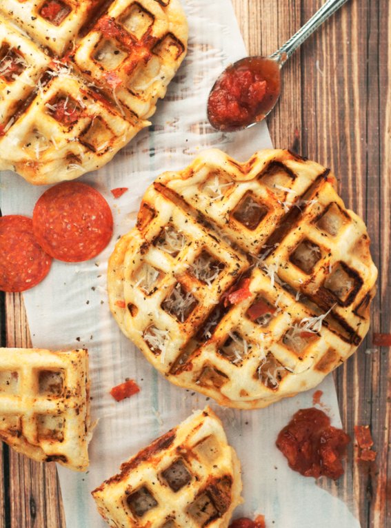 CEV_Warrensburg's tweet photo. Waffles 2.0 = adding pepperoni and cheese to the mix. Here's how to make them: https://t.co/lMi7ne0xQQ https://t.co/KqSRmfldPu