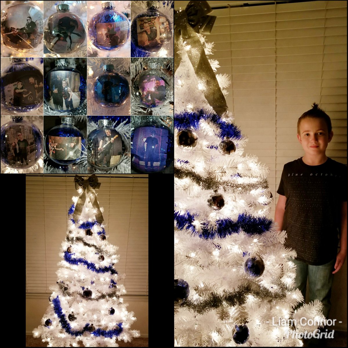 mphillips9878's tweet photo. Liam's @blueoctober Christmas tree is up! And here are a few of our favorite ornaments! πππ #BlueOctober #LiamConnor #LittleManBigFan #GrowingUpWithBlue #MusicAndFeelings https://t.co/gx26PUiJ9C