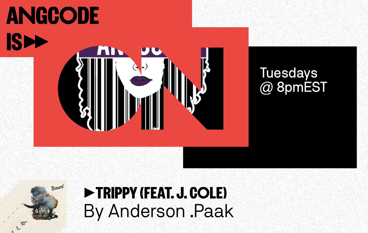 Jimy_54's tweet photo. ANGCODE is ON: Tuesdays @ 8pmEST - Now playing Trippy (feat. J. Cole) by Anderson .Paak). Listen now on Stationhead. https://t.co/GTYopPsoMk