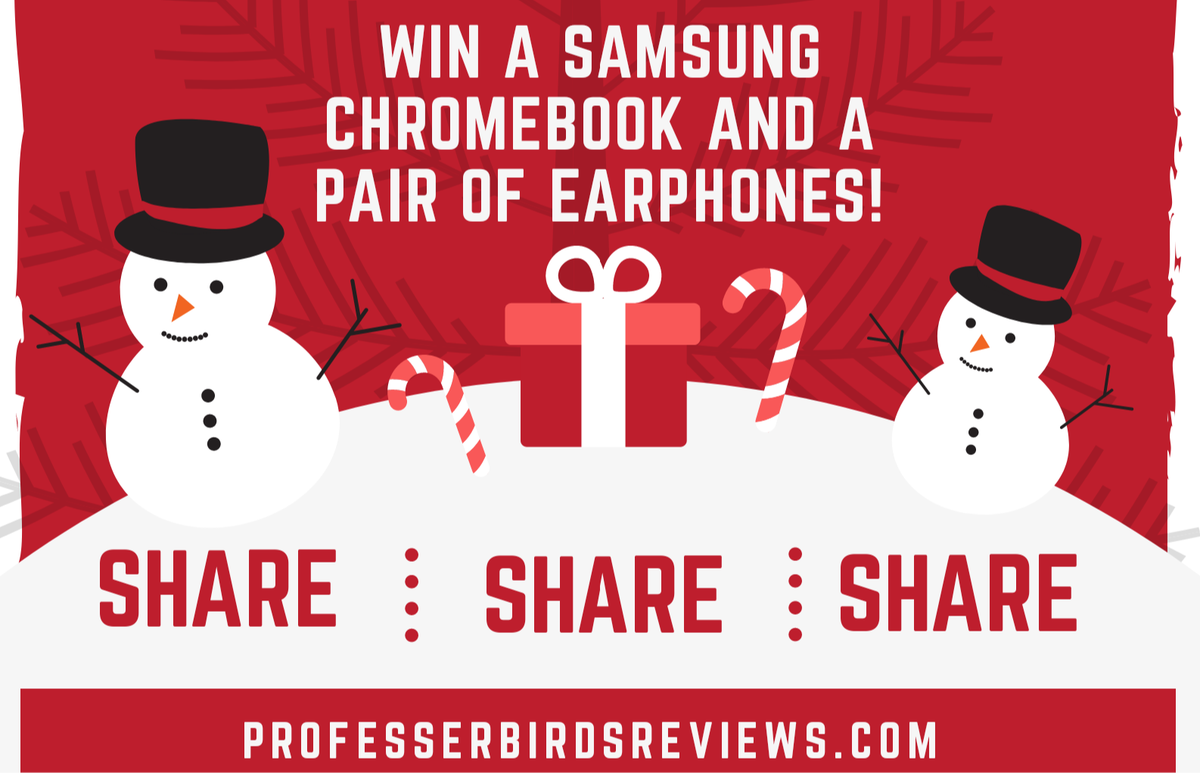 realHMayberry's tweet photo. I want to thank yall for the wonderful year! Enter to win a Samsung Chromebook for #Christmas from @ProfesserBird!! https://t.co/S2vHNqWcwG https://t.co/rJ8i0CY3zi