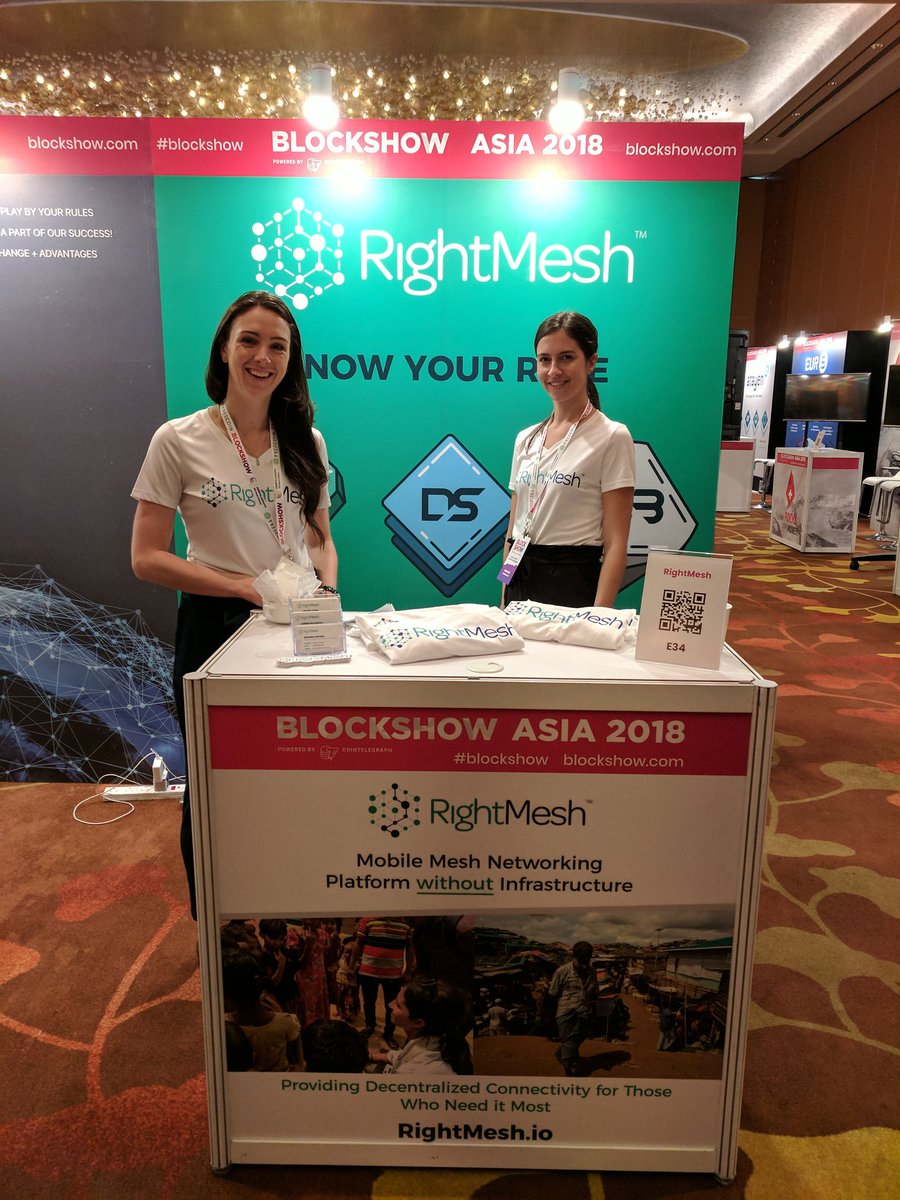 Right_Mesh's tweet image. Our team is ready to go at @BlockShowcom! Come stop by our booth E34! #BlockShow #RightMesh