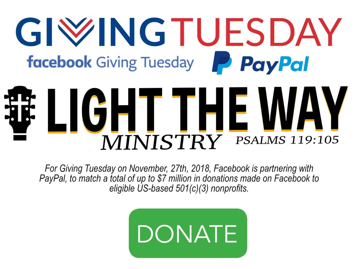LTWEvents's tweet photo. You can give today by going to https://t.co/YiKW8H5OWr #GivingTuesday2018 #makejesusfamous https://t.co/UiHTqG5tKK