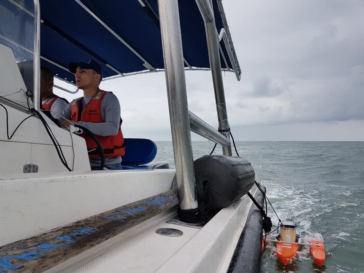 A través de la toma de datos de corrientes  y utilizando un ADCP (Perfilador de corrientes acústico Dopler), el personal del Centro de Investigaciones Oceanográficas e Hidrográficas del #Pacífico, regional de <a href="/Dimarcolombia/">DimarColombia</a> da continuidad al proyecto de investigación...