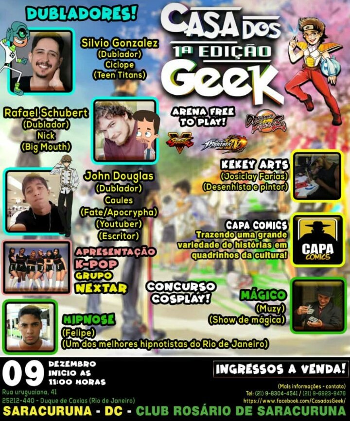 DosGeek's tweet photo. No dia 9 de Dezembro vai acontecer o primeiro evento anime e kpop de Saracuruna. Terá arena rpg e uma fileira de jogos para todos, concurso kpop, cosplay e muito mais😍 A entrada é apenas 15 reais. Você não pode ficar fora dessa! https://t.co/J8Xjxts8IL