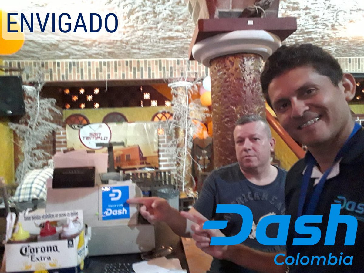 GeorgeDonnelly's tweet photo. Marketing our Dash merchants, signing up new ones and supporting our current merchants, including installing SparkPOS for easy Dash payments, Team Dash Colombia was working across the Medellín metro area today.

Dash is always building.

#DashPay #DashColombia #SparkPOS https://t.co/IZuX0E5QLT