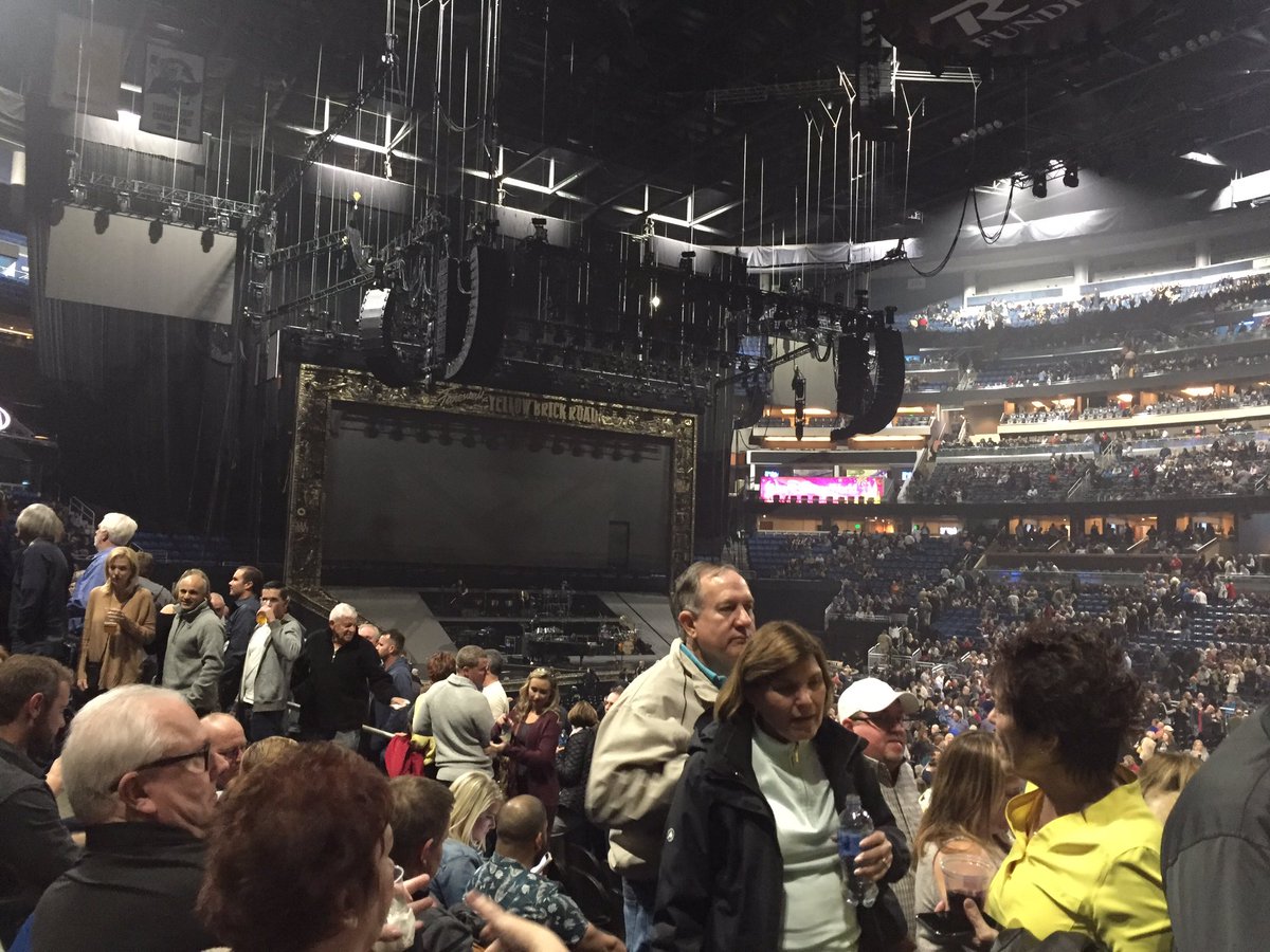 Before and then just after the #eltonjohn concert cancellation due to an ear infection