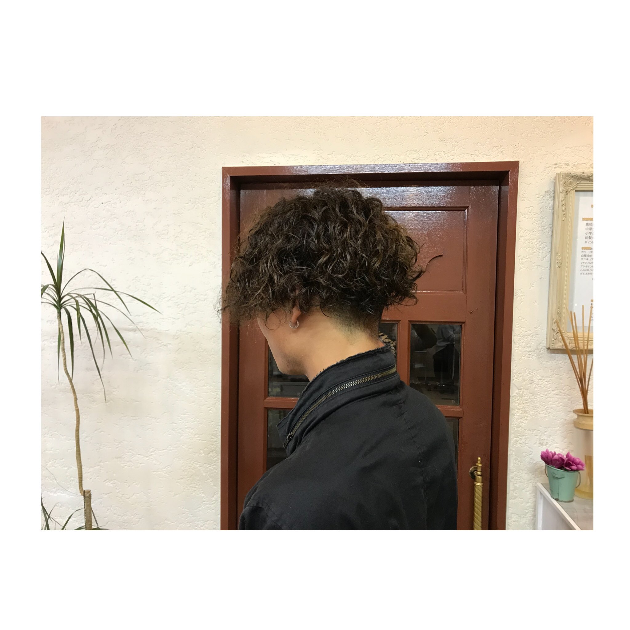 アンズグラッド メンズパーマ ツーブロック ボブスパイラル メンズパーマ ツーブロック スパイラルパーマ メンズヘア 美容師 美容室 貝塚市