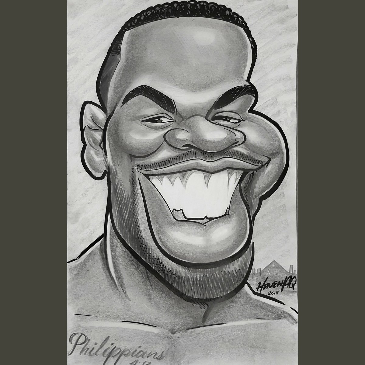 HavenAQ's tweet image. #caricature of #ufclightheavyweightchamp @JonnyBones
#JonJones returns at #ufc232  #jbj #mma #bjj #artquest #MMAArt @ufc 👉 #artbyHaven  #caricatureartist
#JonJonesCaricature  #havenAQ #bonesKnows #jonbonesjones #jacksonwink #jacksonwinkmma #jonesvsgustafsson #jonnybones