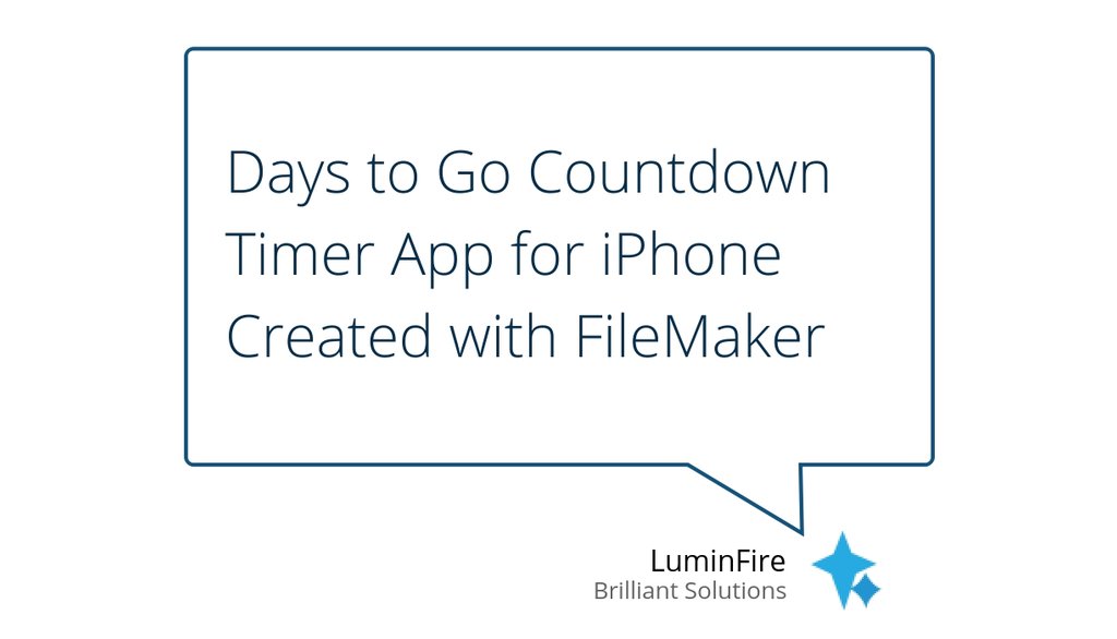 timcimbura's tweet image. &quot;FmDaysToGo&quot; is a free vacation countdown app for your iPhone or iPad bit.ly/2JGoYkl #FileMakerGo #VacationCountdown #Countdown #FileMaker
