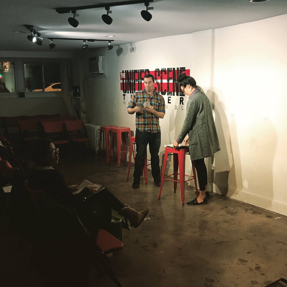 unifiedscenedc's tweet photo. Bad Medicine rehearsing in preparation for their two-night stand this weekend. Get your tix here: https://t.co/74AXHFlwFC #sketchcomedy #sketchcomedydc #comedyindc https://t.co/ARI1CTF0iO