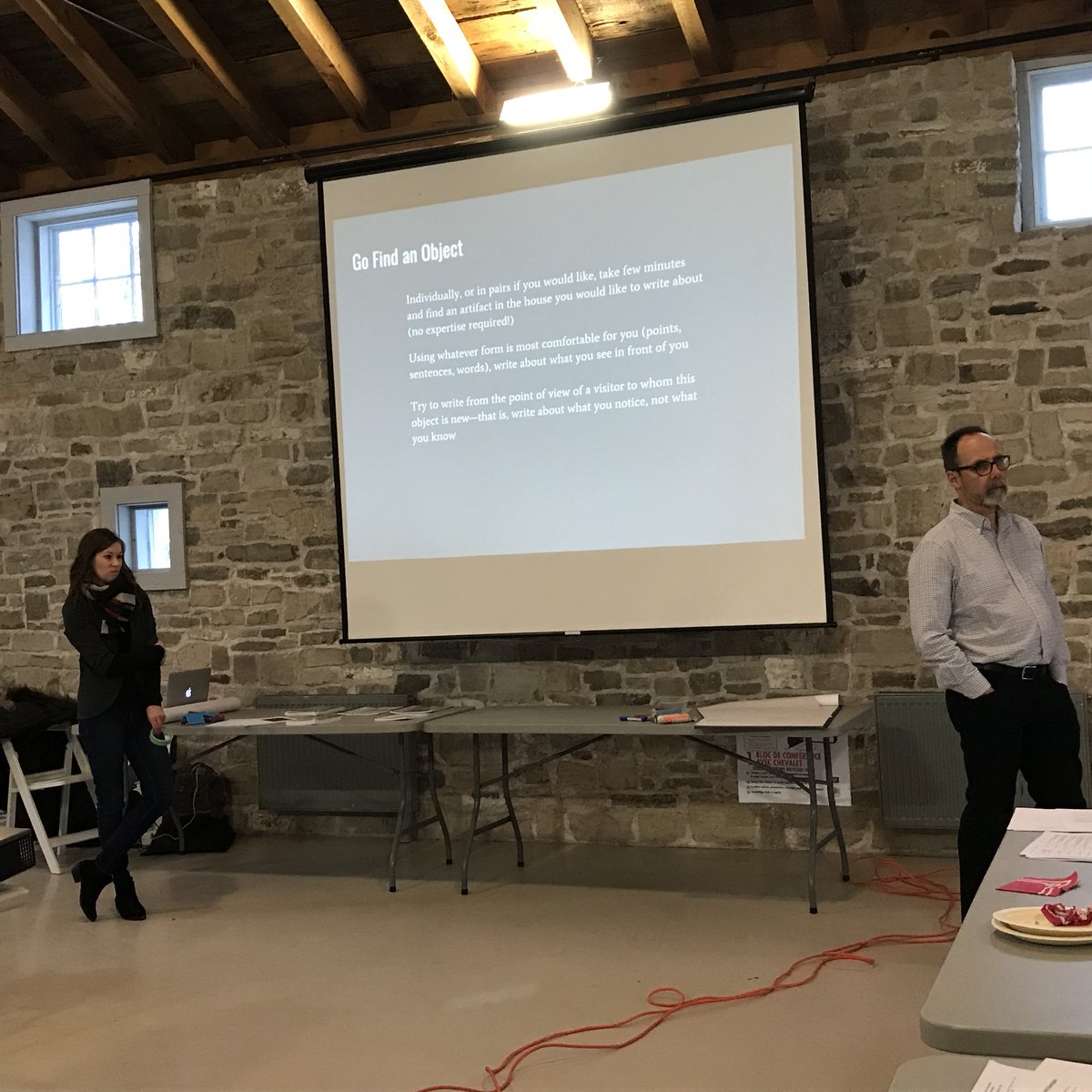 NorfolkCulture's tweet photo. @HNCulture hosted a workshop about interpretive text writing today @RuthvenPark_NHS. #heritagehalton’s John Summers and Meredith Leonard. #professionaldevelopment #NorfolkCounty #HaldimandCounty https://t.co/AK3zOwYksz