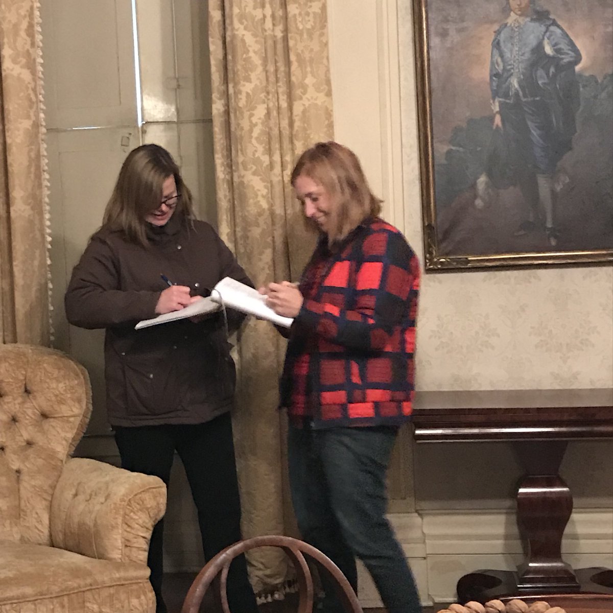 NorfolkCulture's tweet photo. @HNCulture hosted a workshop about interpretive text writing today @RuthvenPark_NHS. #heritagehalton’s John Summers and Meredith Leonard. #professionaldevelopment #NorfolkCounty #HaldimandCounty https://t.co/AK3zOwYksz