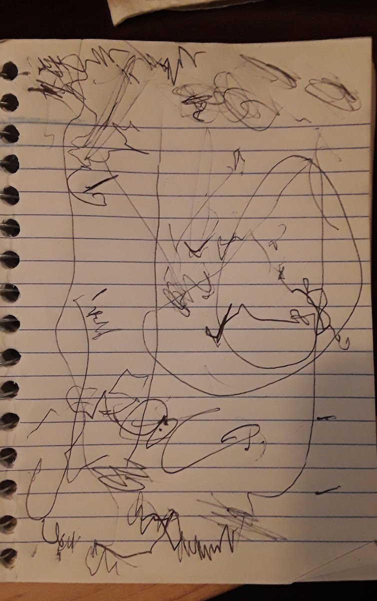 MrsJuMarie29's tweet photo. Oh my goodness....so today our daughter affirmed what I already know -she loves football. She "drew" this & said "Look Mommy, a football game!" 🤦♀️❤🏈💙🤷♀️ #footballyfamily #noteven3yet https://t.co/IzawGtklnC