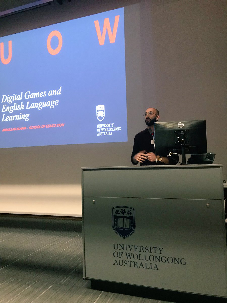 Abdullahsalamr's tweet photo. My presentation about digital games and English language learning at the Conference of Applied Linguistics Association of Australia.
#ALAA2018
#pronsymp18 https://t.co/LUgHv0rkx0