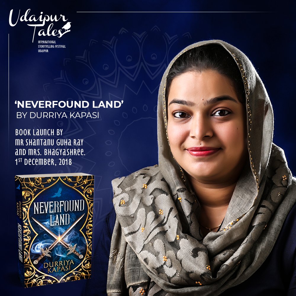 UdaipurTales's tweet image. #UTF2018
We are glad to announce that @DurriyaZ's recently published book 'Neverfound Land' will be launched in the upcoming Udaipur Tales International Storytelling Festival by Mr Shantanu Guha Ray and @bhagyashree123 on 1st December, 2018.

Don't miss it! See you at the event.