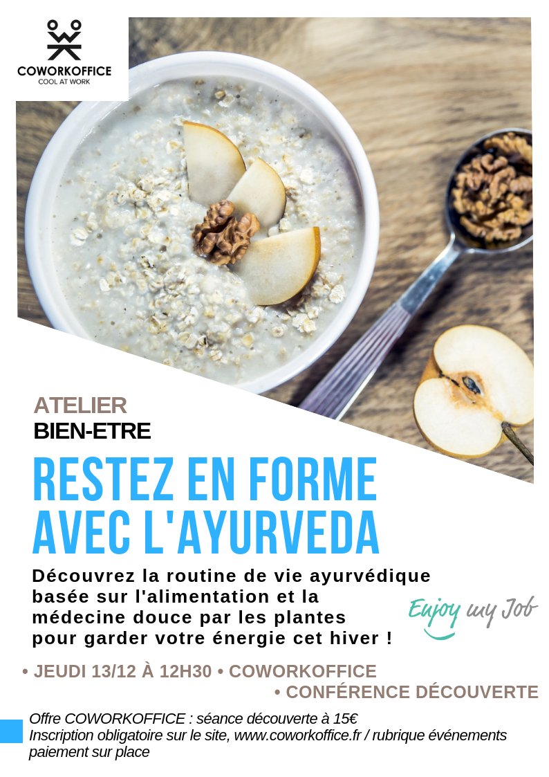 #bienêtre : découvrez l'ayurveda pour affronter l'hiver en pleine forme, avec <a href="/Coworkoffice_/">COWORKOFFICE</a>  ! #coolatwork #coworkoffice ow.ly/X0xP30mBm3L