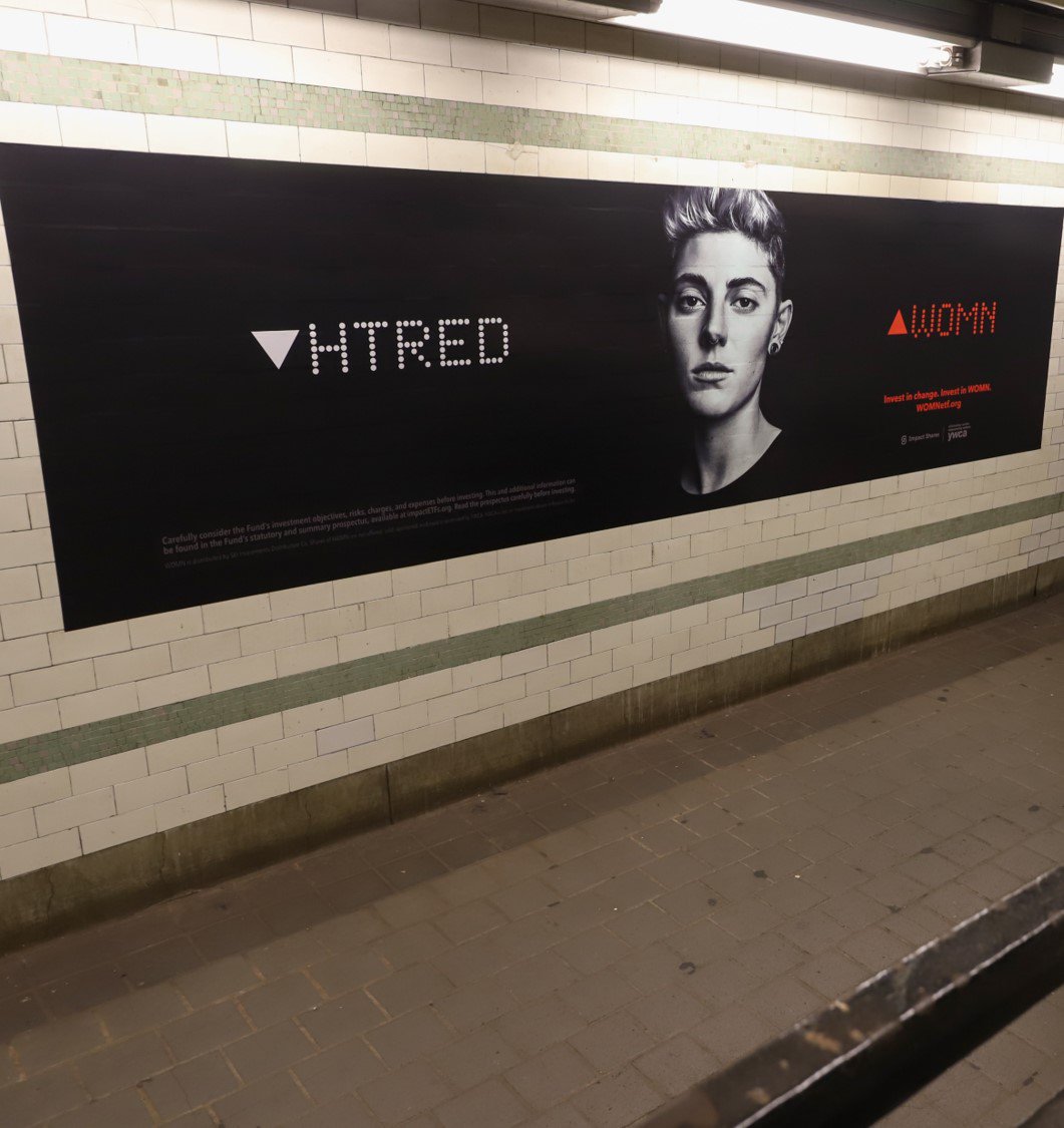 equileap's tweet photo. Fab Advertising Campaign in NY for the WOMN ETF by @ImpactETFs and @YWCAUSA based on Equileap #genderequality data! https://t.co/kYCPb4p9cB