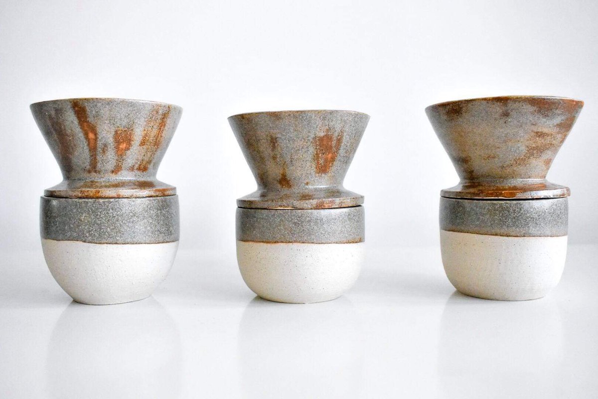 Beautiful coffee makers by Studio member Simon Aubin. Available at our open studio event on Saturday 1st December #ceramics #openstudio #meetthemaker