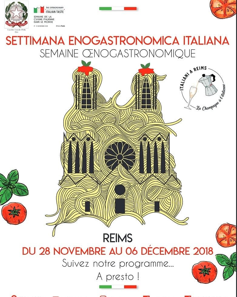 Commence aujourd'hui avec la conférence Regard croisé #Chianti-#Champagne la Semaine Oenogastronomique Italienne à Reims organisée par l'association Italiani a Reims #ITALIANIAREIMS Jusqu'au 6 décembre l'occasion pour re-découvrir l'Italie et ses liaisons avec la Champagne