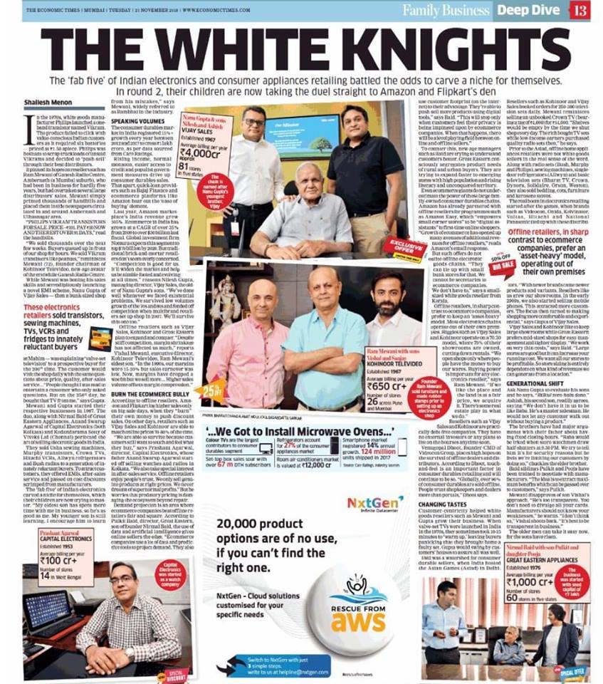 GreatEasternRet's tweet photo. Proud to be featured among the "fab five" Indian electronics and Appliances brands .
Thanks you The Economic Times for mentioning us !
#ProudMoment #Thankyou #MediaCoverage #greateastern #greateasternretail #retail #electronics https://t.co/PjyUhBGiMM