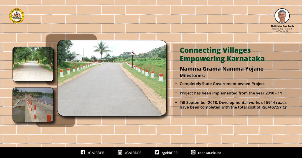 rdwsd_gok's tweet photo. From past several years Karnataka Rural Road Development Agency has successfully carried out developmental works in a rural region and is contributing its part in the overall development of Rural Karnataka   @krishnabgowda https://t.co/xqerHvm5TW