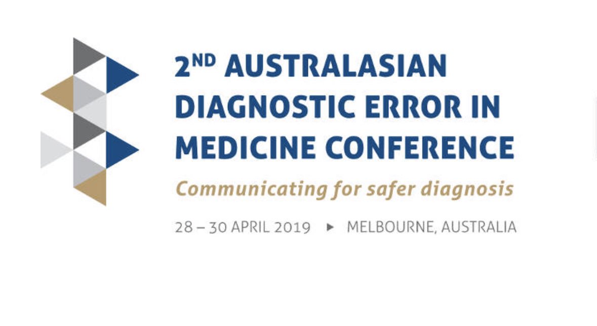 Check it out <a href="/saferpracticenz/">Safety in Practice</a> <a href="/sasanof/">David Grayson 🌻💪</a> - a whole conference about diagnostic errors! #patientsafety #geek
improvediagnosis.org/ausdem2019/#.W…