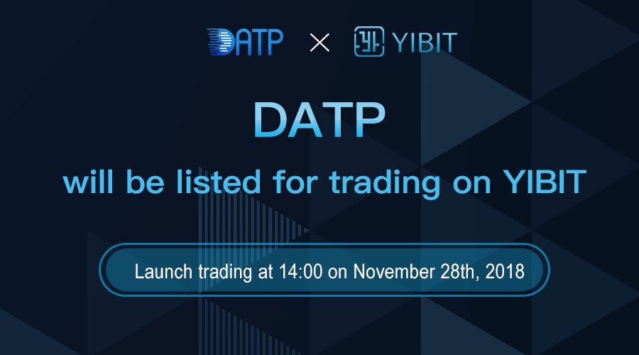 yibite1's tweet photo. #YIBIT #DATP YIBIT will list DATP on Nov.28th,and open DATP/PAX Market.
Welcome to trade DATP on YIBIT AI DEX!DATP is open for deposit& withdrawal now. @DATP_OFFICIAL
website:https://t.co/P0IudQKIm1
Click for details:https://t.co/HmdCJbUkMw https://t.co/4SZLNk5EFo