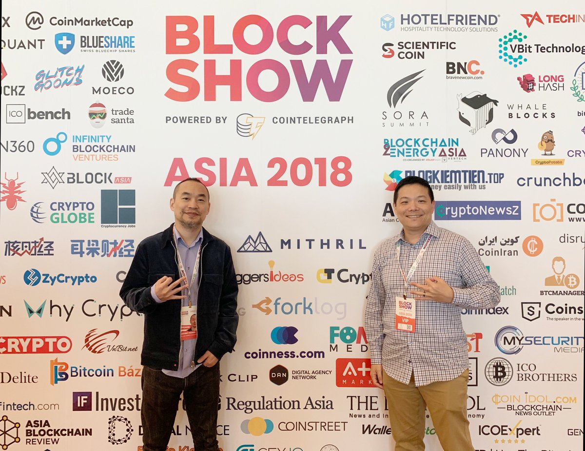 MachiXOfficial's tweet image. #Live from the #BlockShow Asia 2018! 
Machi X Founders @machibigbrother and @leokcheng say hi!

#blockshowasia #MachiX #intellectualproperty #contentcreators