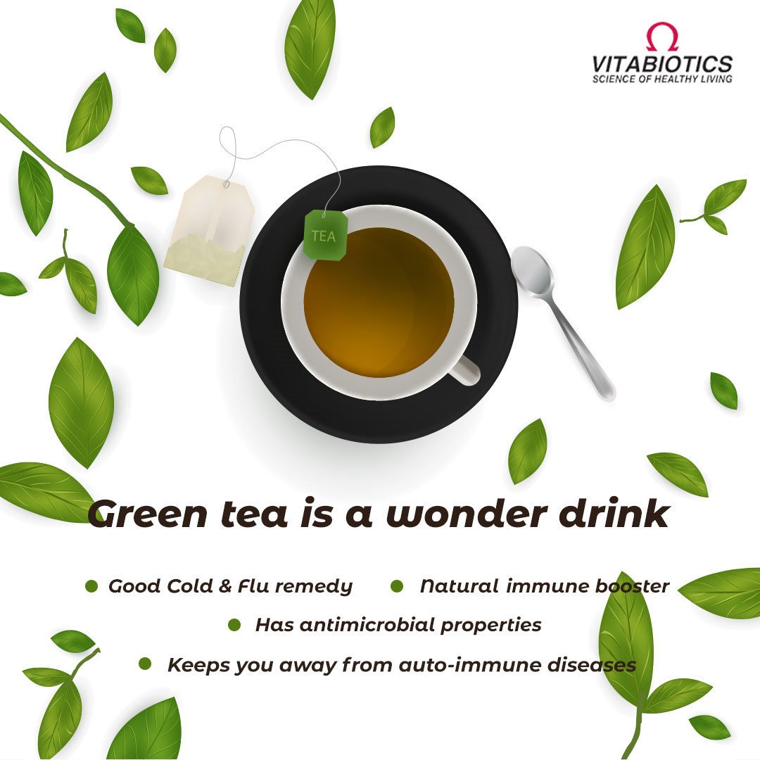 vitabioticsin's tweet image. Green tea is one of the healthiest beverages ever.

Tasty and healthy, a cup of steaming green tea would be the perfect way to start your day.

#GreenTea #HealthyBeverage #Immunity