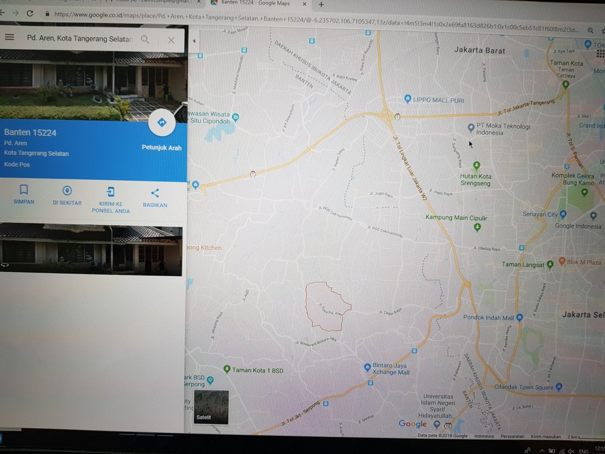calvin_isk's tweet photo. @TokopediaCare @gojekindonesia Min, drivernya komplain katanya kok bs beda jarak gini ya ? pdhl kalo cek kode pos nya harusnya kan ditangerang, itu pin nya di jaksel, yg error yg mn nih ? .. ongkosnya pun beda.. https://t.co/7YmjixMREP