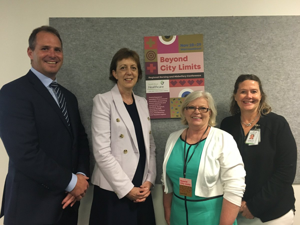 Annmaree4Gm's tweet photo. Thank you South West Healthcare for inviting me to speak at your inaugural Nursing &amp; Midwifery Conference.  Great initiative and best wishes for the rest of the conference. #beyondcitylimits @SaferCareVic https://t.co/gFVQLItsg0