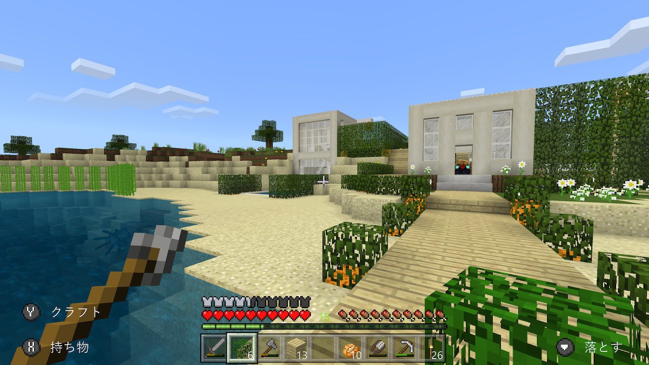 なかじ 海辺の小さな鶏肉専門店は 外観はこんな感じになりました 初めてレッドストーン使ってみたよ 全自動鶏肉種分機 Minecraft マイクラ マインクラフト Nintendoswitch T Co Wk6v9c8owa Twitter