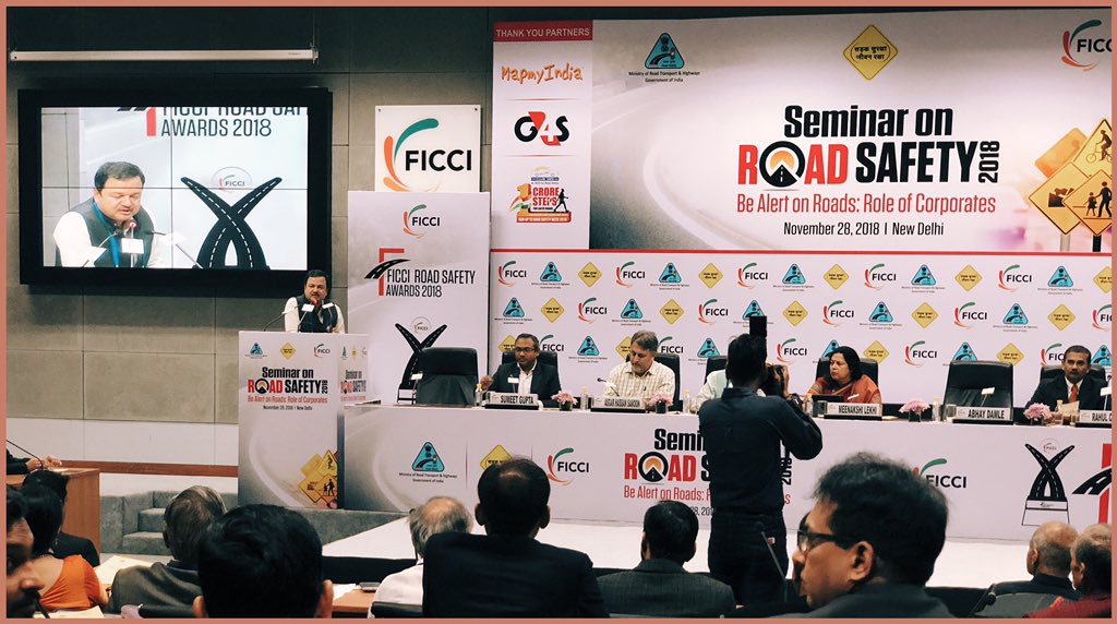 ficci_india's tweet photo. The industry should ensure that their stakeholders abide by the rules, said Abhay Damle, JS (Transport) @MORTHIndia #RoadSafety. https://t.co/PYV1AnU3nn