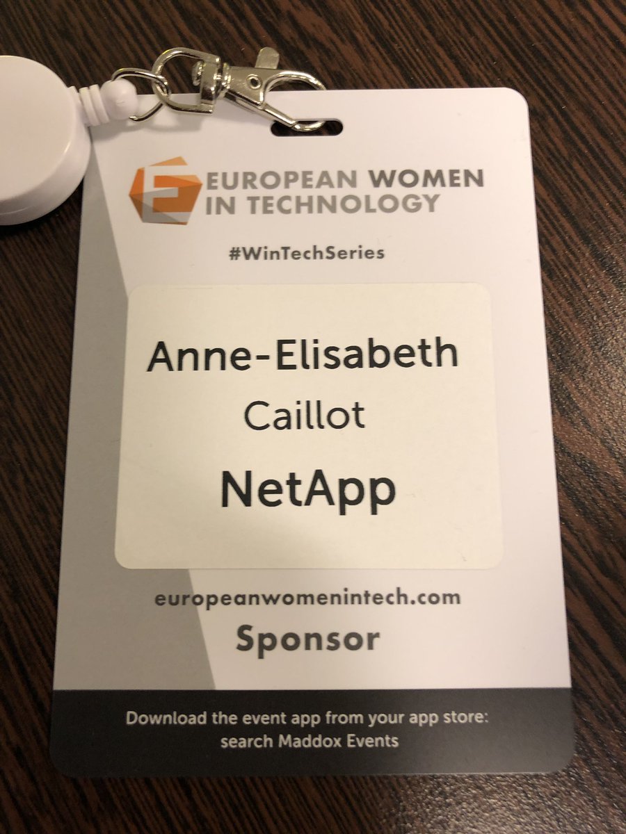 AnneECaillot's tweet image. Thanks @NetAppFrance @NetAppEMEA for sponsoring such important #WiT event! Can’t wait for the #WinTechSeries sessions!! 🤗🤗  #NetAppWiT #DataDriven