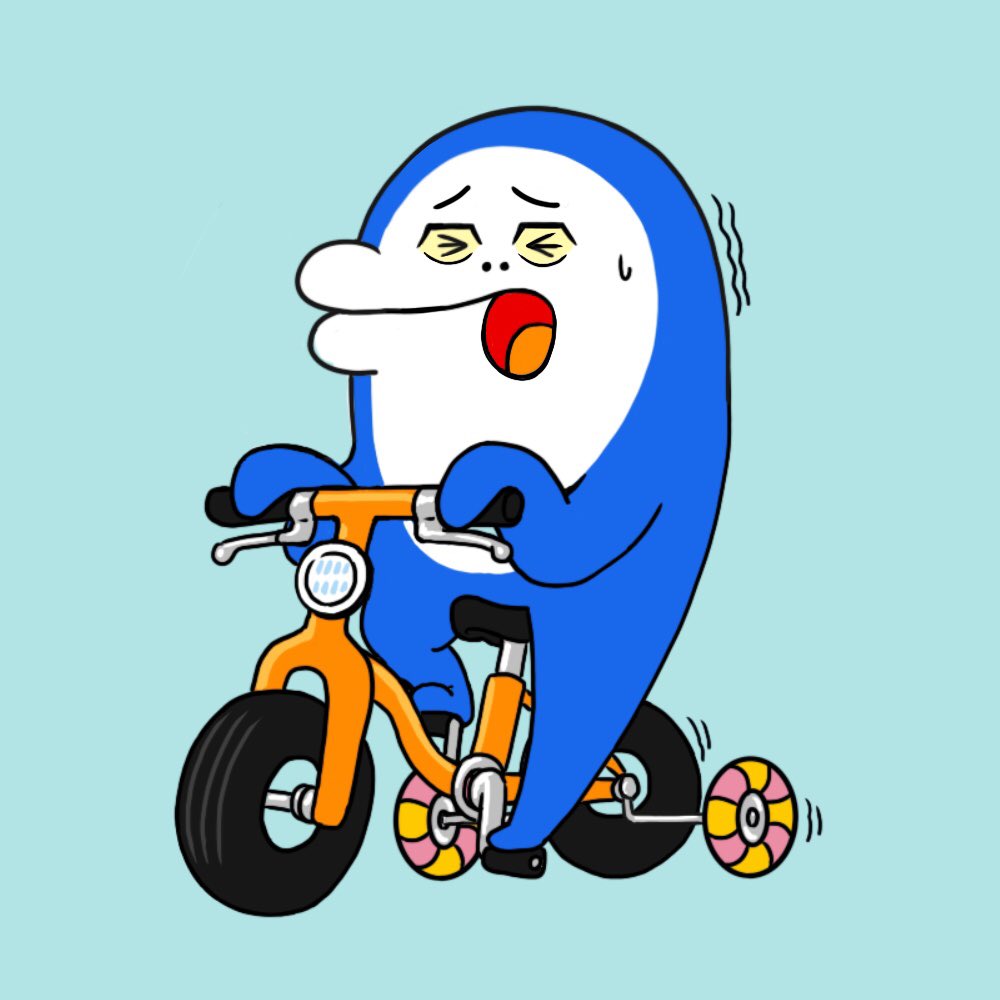 ground vehicle no humans bicycle simple background solo blue background closed eyes  illustration images