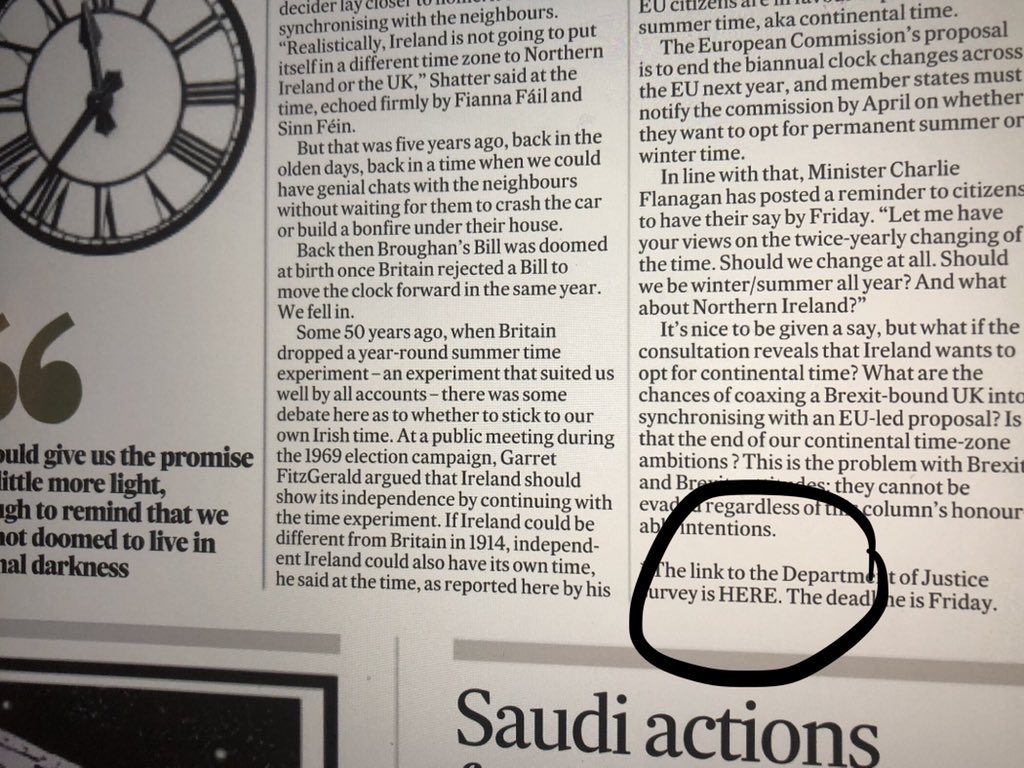 hlinehan's tweet photo. Major breakthrough that could save newspapers this morning as @IrishTimes introduces hyperlinks in newsprint. https://t.co/XrKHDmwuGP